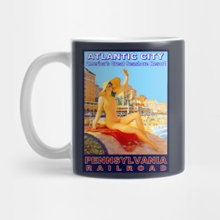 Atlantic City New Jersey Vintage Advertising Travel and Tourism Poster Print Mug